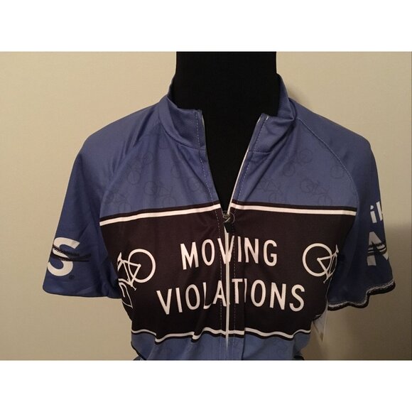 Coconut Ropamo Multicolor "Moving Violations" Cycle Jersey Top, Size Small NWT - Picture 2 of 5